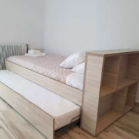 Panorama House 6 Panorama House – μονό κρεβάτι με συρόμενο έξτρα κρεβάτι (trundle) και ράφια, ιδανικό για παιδιά